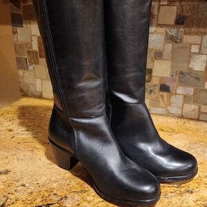 Dansko Black Leather Knee-High Boots